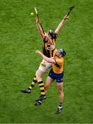 9 July 2023; Walter Walsh of Kilkenny in action against David McInerney of Clare during the GAA Hurling All-Ireland Senior Championship semi-final match between Kilkenny and Clare at Croke Park in Dublin. Photo by Daire Brennan/Sportsfile