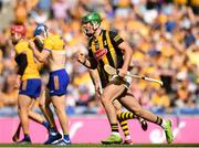 9 July 2023; Eoin Cody of Kilkenny celebrates after scoring his side's first goal during the GAA Hurling All-Ireland Senior Championship semi-final match between Kilkenny and Clare at Croke Park in Dublin. Photo by John Sheridan/Sportsfile