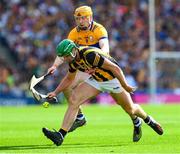 9 July 2023; Tommy Walsh of Kilkenny is tackled by David Fitzgerald of Clare during the GAA Hurling All-Ireland Senior Championship semi-final match between Kilkenny and Clare at Croke Park in Dublin. Photo by Ray McManus/Sportsfile