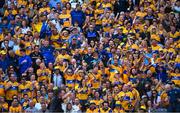 9 July 2023; A section of the 48,360 attendance celebrate a decision of referee Colm Lyons during the GAA Hurling All-Ireland Senior Championship semi-final match between Kilkenny and Clare at Croke Park in Dublin. Photo by Ray McManus/Sportsfile