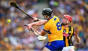 9 July 2023; Cathal Malone of Clare in action against Adrian Mullen of Kilkenny during the GAA Hurling All-Ireland Senior Championship semi-final match between Kilkenny and Clare at Croke Park in Dublin. Photo by Ray McManus/Sportsfile