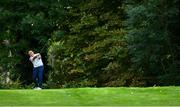 9 July 2023; Kevin Commins of Cloverhill Golf Club takes his tee shot from the Eleventh tee box during the 61st All Ireland Father & Sons Championship at Castle Golf Club in Rathfarnham, Dublin.  Photo by Tyler Miller/Sportsfile