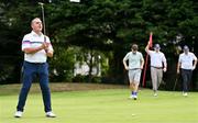 9 July 2023; Kevin Commins of Cloverhill Golf Club reacts after a putt on the Eleventh green during the 61st All Ireland Father & Sons Championship at Castle Golf Club in Rathfarnham, Dublin. Photo by Tyler Miller/Sportsfile