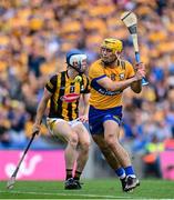 9 July 2023; Mark Rodgers of Clare scores a goal, which was subsequently disallowed by referee Colm Lyons during the GAA Hurling All-Ireland Senior Championship semi-final match between Kilkenny and Clare at Croke Park in Dublin. Photo by Brendan Moran/Sportsfile