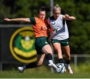 10 July 2023; Denise O'Sullivan and Lucy Quinn, left, during a Republic of Ireland women training session at Underwood Park in Brisbane, Australia. Photo by Stephen McCarthy/Sportsfile