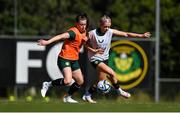 10 July 2023; Denise O'Sullivan and Lucy Quinn, left, during a Republic of Ireland women training session at Underwood Park in Brisbane, Australia. Photo by Stephen McCarthy/Sportsfile