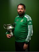 10 July 2023; Bonagee United FC manager Chris McNulty poses for a portrait at a media conference at the FAI HQ in Dublin ahead of the FAI Women's Amateur Cup Final on Sunday next, 15 July in Eamonn Deasy Park in Galway. Photo by David Fitzgerald/Sportsfile