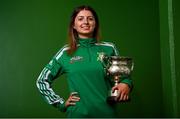 10 July 2023; Bronagh Gallagher of Bonagee United FC poses for a portrait at a media conference at the FAI HQ in Dublin ahead of the FAI Women's Amateur Cup Final on Sunday next, 15 July in Eamonn Deasy Park in Galway. Photo by David Fitzgerald/Sportsfile