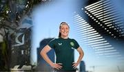 12 July 2023; Republic of Ireland's Lucy Quinn poses for a portrait at the Emporium Hotel South Bank in Brisbane, Australia, ahead of the start of the FIFA Women's World Cup 2023. Photo by Stephen McCarthy/Sportsfile