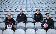 11 July 2023; Former inter-county footballers, from left, Paul Finlay, Paddy Bradley, David Moran and Cian O’Sullivan pictured today ahead of the 2023 GAA All-Ireland Senior Football Championship Semi-Finals which take place this weekend in Croke Park. These former footballing legends teamed up with AIB to look ahead to some of #TheToughest matches of the year. For updates on the match, exclusive content and behind the scenes action from the Football Championship, follow AIB GAA on Facebook, Twitter and Instagram. Photo by Ramsey Cardy/Sportsfile