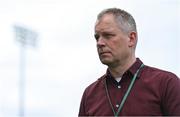 11 July 2023; Breidablik manager Oskar Thorvaldsson is interviewed before the UEFA Champions League First Qualifying Round 1st Leg match between Shamrock Rovers and Breidablik at Tallaght Stadium in Dublin. Photo by Ben McShane/Sportsfile