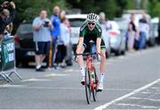 11 July 2023; Liam O’Brien of Team Ireland wins stage one of the 2023 Junior Tour Of Ireland in Clare. Photo by Stephen McMahon/Sportsfile
