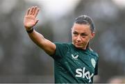 12 July 2023; Katie McCabe during a Republic of Ireland open training session at Meakin Park in Brisbane, Australia, ahead of the start of the FIFA Women's World Cup 2023. Photo by Stephen McCarthy/Sportsfile