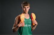 13 July 2023; Sean Cronin during a Team Ireland portrait session at the Olympic Federation of Ireland offices ahead of the 2023 Summer European Youth Olympic Festival, which takes place from 23rd to 29th July in Maribor, Slovenia. The Olympic Federation will have a team of 44 youth athletes competing across five sports at the multi-sport event. Photo by Brendan Moran/Sportsfile