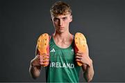 13 July 2023; Sean Cronin during a Team Ireland portrait session at the Olympic Federation of Ireland offices ahead of the 2023 Summer European Youth Olympic Festival, which takes place from 23rd to 29th July in Maribor, Slovenia. The Olympic Federation will have a team of 44 youth athletes competing across five sports at the multi-sport event. Photo by Brendan Moran/Sportsfile