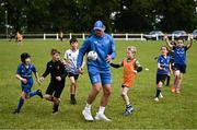 12 July 2023; Leinster player Rhys Ruddock during a Bank of Ireland Leinster Rugby summer camp at County Carlow FC in Carlow.  Photo by Harry Murphy/Sportsfile