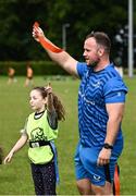 12 July 2023; Leinster player Ed Byrne during a Bank of Ireland Leinster Rugby summer camp at County Carlow FC in Carlow.  Photo by Harry Murphy/Sportsfile