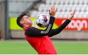 12 July 2023; Cian Kavanagh during a Derry City training session at Gundadalur Stadium in Tórshavn, Faroe Islands. Photo by Kevin Moore/Sportsfile