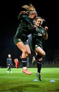 13 July 2023; Jamie Finn, left, and Harriet Scott during a Republic of Ireland training session at Meakin Park in Brisbane, Australia, ahead of the start of the FIFA Women's World Cup 2023. Photo by Stephen McCarthy/Sportsfile