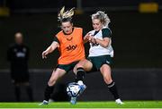 13 July 2023; Harriet Scott, left, and Lily Agg during a Republic of Ireland training session at Meakin Park in Brisbane, Australia, ahead of the start of the FIFA Women's World Cup 2023. Photo by Stephen McCarthy/Sportsfile