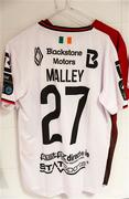 13 July 2023; The jersey of Conor Malley hangs in the Dundalk dressing room before the UEFA Europa Conference League First Qualifying Round 1st Leg match between FC Bruno's Magpies and Dundalk at Victoria Stadium in Gibraltar. Photo by Gerry Scully/Sportsfile