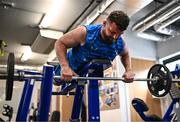 13 July 2023; Michael Milne during a Leinster rugby gym session at the Ken Wall Centre of Excellence in Dublin. Photo by Harry Murphy/Sportsfile
