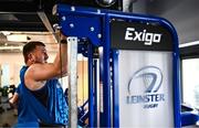 13 July 2023; John McKee during a Leinster rugby gym session at the Ken Wall Centre of Excellence in Dublin. Photo by Harry Murphy/Sportsfile