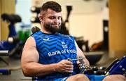 13 July 2023; Michael Milne during a Leinster rugby gym session at the Ken Wall Centre of Excellence in Dublin. Photo by Harry Murphy/Sportsfile