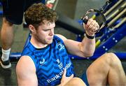 13 July 2023; Rob Russell during a Leinster rugby gym session at the Ken Wall Centre of Excellence in Dublin. Photo by Jordan Larmour/Sportsfile