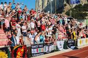 13 July 2023; Dundalk supporters after the UEFA Europa Conference League First Qualifying Round 1st Leg match between FC Bruno's Magpies and Dundalk at Victoria Stadium in Gibraltar. Photo by Gerry Scully/Sportsfile