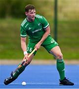 13 July 2023; Sam Hyland of Ireland during the Men's Hockey International match between Ireland v Austria at the Sport Ireland Campus in Dublin. Photo by Brendan Moran/Sportsfile