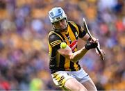 9 July 2023; TJ Reid of Kilkenny takes a free during the GAA Hurling All-Ireland Senior Championship semi-final match between Kilkenny and Clare at Croke Park in Dublin. Photo by Piaras Ó Mídheach/Sportsfile