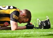 9 July 2023; Richie Hogan of Kilkenny awaits medical attention for an injury during the GAA Hurling All-Ireland Senior Championship semi-final match between Kilkenny and Clare at Croke Park in Dublin. Photo by Piaras Ó Mídheach/Sportsfile