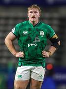 14 July 2023; Ronan Foxe of Ireland during the U20 Rugby World Cup Final between Ireland and France at Athlone Sports Stadium in Cape Town, South Africa. Photo by Shaun Roy/Sportsfile