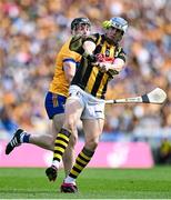 9 July 2023; TJ Reid of Kilkenny in action against Tony Kelly of Clare during the GAA Hurling All-Ireland Senior Championship semi-final match between Kilkenny and Clare at Croke Park in Dublin. Photo by Brendan Moran/Sportsfile