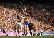 9 July 2023; A general view of the hurling action during the GAA Hurling All-Ireland Senior Championship semi-final match between Kilkenny and Clare at Croke Park in Dublin. Photo by Brendan Moran/Sportsfile