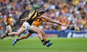 9 July 2023; David Reidy of Clare and Tommy Walsh of Kilkenny race for a loose ball during the GAA Hurling All-Ireland Senior Championship semi-final match between Kilkenny and Clare at Croke Park in Dublin. Photo by Brendan Moran/Sportsfile