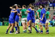 14 July 2023; France players celebrate after winning the U20 World Championship final during the U20 Rugby World Cup Final match between Ireland and France at Athlone Sports Stadium in Cape Town, South Africa. Photo by Shaun Roy/Sportsfile