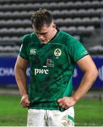14 July 2023; Dejected Brian Gleeson of Ireland after Ireland lost to France in the U20 Rugby World Cup Final match between Ireland and France at Athlone Sports Stadium in Cape Town, South Africa. Photo by Shaun Roy/Sportsfile