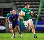 14 July 2023; Fiachna Barrett of Ireland in action during the U20 Rugby World Cup Final match between Ireland and France at Athlone Sports Stadium in Cape Town, South Africa. Photo by Shaun Roy/Sportsfile