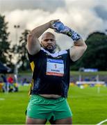 14 July 2023; Eric Favors of Ireland, competes in the men's shot put, sponsored by Whiteford Geo Services, during the 2023 Morton Games at Morton Stadium in Santry, Dublin. Photo by John Sheridan/Sportsfile
