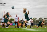 15 July 2023; Harriet Scott and Lucy Quinn, left, during a Republic of Ireland training session at Meakin Park in Brisbane, Australia, ahead of the start of the FIFA Women's World Cup 2023. Photo by Stephen McCarthy/Sportsfile