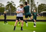 15 July 2023; Assistant manager Tom Elmes and Lucy Quinn during a Republic of Ireland training session at Meakin Park in Brisbane, Australia, ahead of the start of the FIFA Women's World Cup 2023. Photo by Stephen McCarthy/Sportsfile