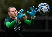 15 July 2023; Goalkeeper Megan Walsh during a Republic of Ireland training session at Meakin Park in Brisbane, Australia, ahead of the start of the FIFA Women's World Cup 2023. Photo by Stephen McCarthy/Sportsfile