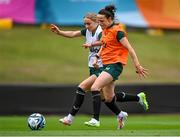 15 July 2023; Áine O'Gorman and Izzy Atkinson, left, during a Republic of Ireland training session at Meakin Park in Brisbane, Australia, ahead of the start of the FIFA Women's World Cup 2023. Photo by Stephen McCarthy/Sportsfile