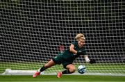 15 July 2023; Goalkeeper Sophie Whitehouse during a Republic of Ireland training session at Meakin Park in Brisbane, Australia, ahead of the start of the FIFA Women's World Cup 2023. Photo by Stephen McCarthy/Sportsfile