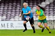 15 July 2023; Ciana Brogan of Bonagee United FC in action against Rebecca Dowling of Terenure Rangers FC during the FAI Women's Amateur Cup Final between Bonagee United FC and Terenure Rangers FC at Eamonn Deacy Park in Galway. Photo by Tyler Miller/Sportsfile