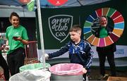 15 July 2023; Croke Park hosted ‘Sustainability Day’ on Saturday July 15th as they showcased some of the sustainability initiatives in place at the stadium. Pictured is Monaghan supporter Cian Courtney, age 8, from Blackhill. Photo by Ramsey Cardy/Sportsfile