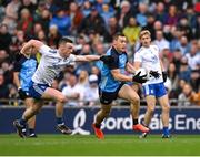 15 July 2023; Con O'Callaghan of Dublin is tackled by Killian Lavelle of Monaghan during the GAA Football All-Ireland Senior Championship semi-final match between Dublin and Monaghan at Croke Park in Dublin. Photo by Brendan Moran/Sportsfile