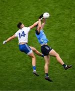 15 July 2023; Brian Fenton of Dublin in action against Gary Mohan of Monaghan during the GAA Football All-Ireland Senior Championship semi-final match between Dublin and Monaghan at Croke Park in Dublin. Photo by Daire Brennan/Sportsfile